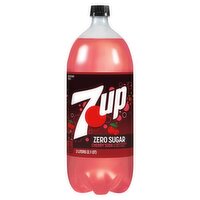 7UP Zero Sugar Cherry Flavored Soda, 2 liters