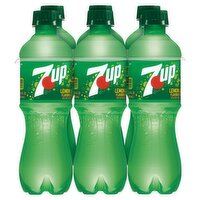 7UP Lime Lemon Flavored Soda, 16.9 fl oz, 6 count