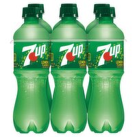 7UP Lemon Lime Flavored Soda, 6 count, 16.9 fl oz, 3 Fluid ounce