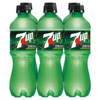 7UP Zero Sugar Lemon Lime Soda, 6 count, 16.9 fl oz