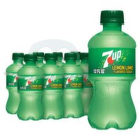 7UP Lemon Lime Flavored Soda, 8 count, 12 fl oz, 96 Fluid ounce