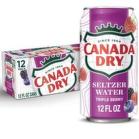Canada Dry Triple Berry Seltzer Water, 12 fl oz, 12 count