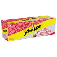 Schweppes Cranberry Lime Sparkling Seltzer Water, 12 fl oz, 12 count