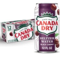 Canada Dry Black Cherry Seltzer Water, 12 fl oz, 12 count