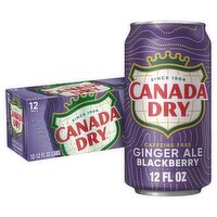 Canada Dry Caffeine Free Blackberry Ginger Ale, 12 fl oz, 12 count