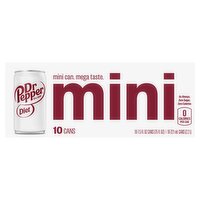 Dr Pepper Diet Mini Soda, 7.5 fl oz, 10 count, 75 Fluid ounce