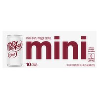 Dr Pepper Diet Mini Soda, 7.5 fl oz, 10 count