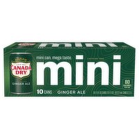 Canada Dry Mini Ginger Ale, 7.5 fl oz, 10 count