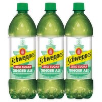 Schweppes Zero Sugar Ginger Ale, 16.9 fl oz, 6 count