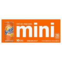 Sunkist Mini Orange Soda, 221 ml, 10 count, 75 Fluid ounce