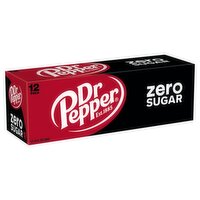 Dr Pepper Zero Sugar Soda, 12 fl oz, 12 count