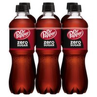 Dr Pepper Zero Sugar Soda, 6 count