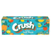 Crush Sparkling Fruit Punch Soda, 12 fl oz, 12 count