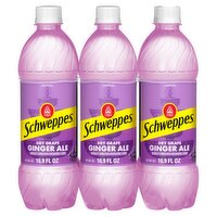 Schweppes Dry Grape Ginger Ale, 6 count, 16.9 fl oz