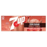 7UP Shirley Temple Zero Sugar Pomegranate and Cherry Soda Limited Edition, 12 fl oz, 12 count