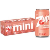 7UP Mini Shirley Temple Pomegranate and Cherry Soda Limited Edition, 7.5 fl oz, 10 count