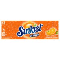 Sunkist Orange Soda, 12 fl oz, 12 count, 144 Fluid ounce