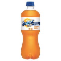 Sunkist Zero Sugar Orange Soda, 20 fl oz