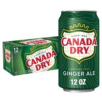 Canada Dry Ginger Ale, 12 fl oz, 12 count, 144 Fluid ounce