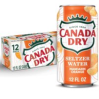 Canada Dry Mandarin Orange Seltzer Water, 12 fl oz, 12 count