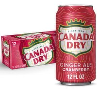 Canada Dry Cranberry Ginger Ale, 12 fl oz, 12 count