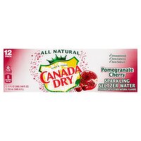 Canada Dry Pomegranate Cherry Sparkling Seltzer Water, 12 fl oz, 12 count