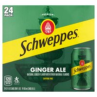 Schweppes Premium Ginger Ale, 12 fl oz, 24 count