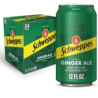 Schweppes Premium Ginger Ale, 12 fl oz, 24 count