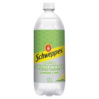 Schweppes Lemon Lime Unsweetened Sparkling Seltzer Water, 1 liter
