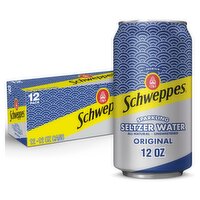 Schweppes Original Sparkling Seltzer Water, 12 fl oz, 12 count, 144 Fluid ounce