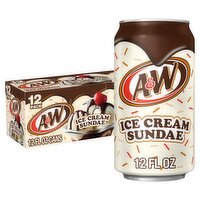 A&W Ice Cream Sundae Soda Limited Edition, 12 fl oz, 12 count, 144 Fluid ounce