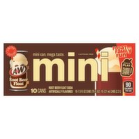 A&W Mini Root Beer Float Soda Limited Edition, 7.5 fl oz, 10 count