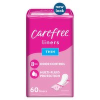 Carefree Thin Unscented Liners, 60 count, 60 Each