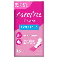 Carefree Unscented Extra Long Liners, 36 count, 36 Each