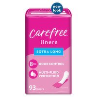 Carefree Unscented Extra Long Liners, 93 count, 93 Each