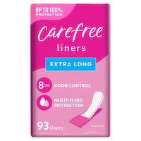 Carefree Unscented Extra Long Liners, 93 count, 93 Each
