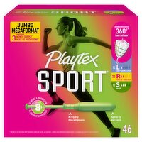 Playtex Sport Jumbo Megaformat Fragrance-Free Tampons, 46 Count, 46 Each