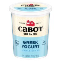 Cabot Creamery Reduced Fat Plain Greek Yogurt, 2 lbs, 32 Ounce