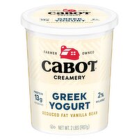 Cabot Creamery Reduced Fat Vanilla Bean Greek Yogurt, 2 lbs