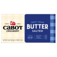 Cabot Creamery Sweet Cream Salted Butter, 4 count, 16 oz
