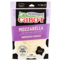 Cabot Mozzarella Low-Moisture Part-Skim Shredded Cheese, 8 oz