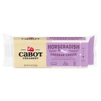 Cabot Creamery Horseradish Cheddar Cheese, 8 oz, 8 Ounce