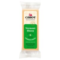 Cabot Vermont Sharp Yellow Cheddar Cheese, 8 oz, 8 Ounce