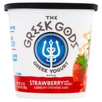 The Greek Gods Strawberry with Honey Greek Style Yogurt, 24 oz