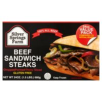 Silver Springs Farm Beef Sandwich Steaks Value Pack, 24 oz, 24 Ounce