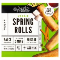 Lucky Foods Veggie Spring Rolls, 4 count, 8.5 oz