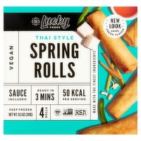 Lucky Foods Thai Style Spring Rolls, 4 count, 8.5 oz, 8.5 Ounce