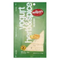 Miller's Cheese Sliced Yogurt Herb & Spice Cheese, 6 OZ