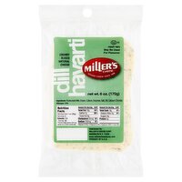 Miller's Cheese Dill Havarti Creamy Sliced Natural Cheese, 6 oz