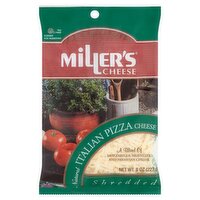 Miller's Cheese Shredded Natural Italian Pizza Cheese, 8 oz